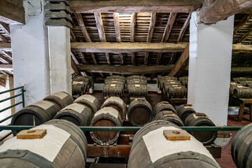 Balsamico vinegar casks in Italy