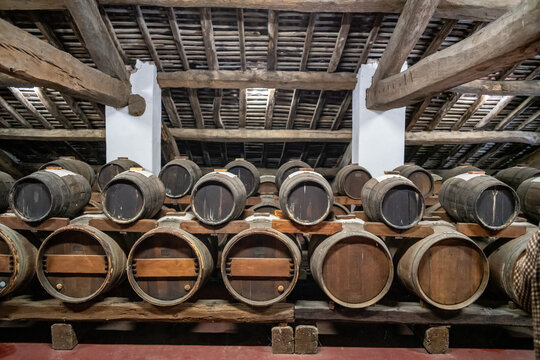 Balsamico vinegar casks in Italy