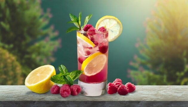 fruit cocktail with lime