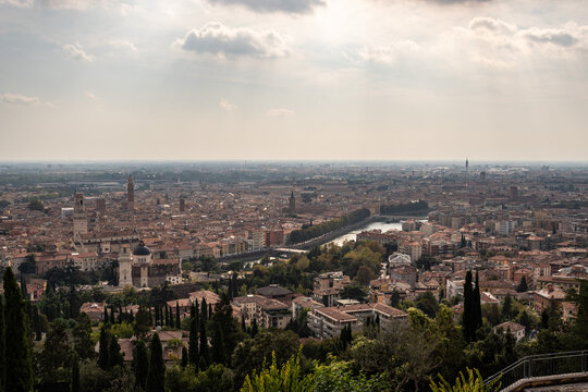 Verona city panomara in Autumn