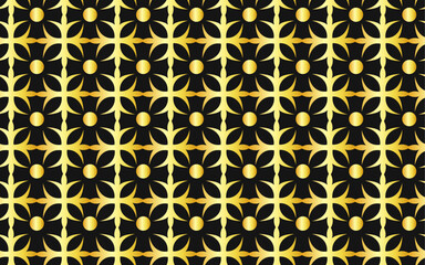 seamless floral ornamental golden gradient  patterns