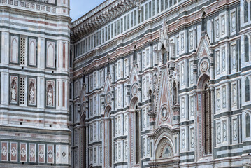 Details of the walls of Cathedral of Saint Mary of the Flower, Firenze, Italy