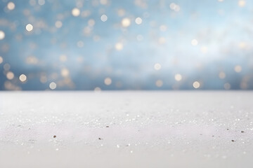 abstract bright snowy winter background with bokeh, neural network generated image. Not based on any actual scene or pattern.