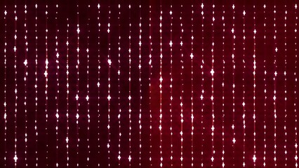 Glamorous holiday backdrop of glittery moving particles shimmers with purple neon color. Celebration decoration. Abstract background pattern for celebration ceremony. - Powered by Adobe