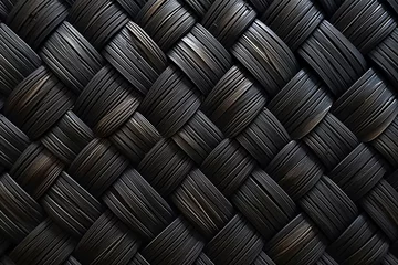 Gordijnen An illustration of wicker pattern or texture, wood background © Hype2Art