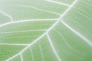 Background texture green leaf structure macro photography, Generative AI
