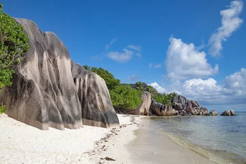 Rideaux tamisants Anse Source D'Agent, île de La Digue, Seychelles Anse Source D'Argent