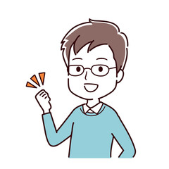 色々なポーズの私服の男性のイラスト