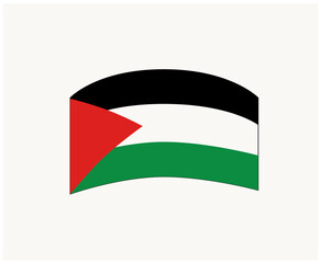 Palestine Emblem Flag Middle East country Icon Vector Illustration Abstract Design Element