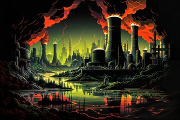 A digital marvel: the intricate world of a nuclear power plant