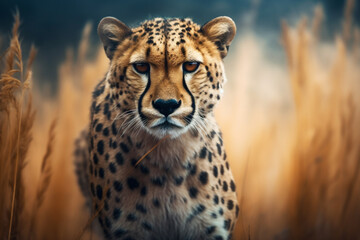 Close up of cheetah, african wildlife 