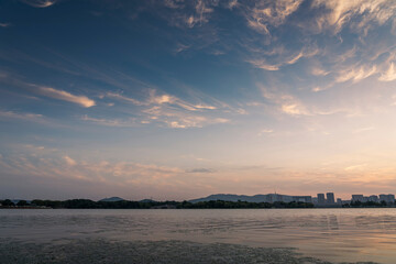 City Scenery Belt of Jinji Lake, Wuxi, Jiangsu, China