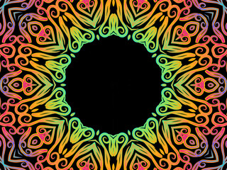 Luxurious colourful gradient modern Chinese oriental simple and aesthetic line art pattern for presentation template background 