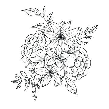 Vector peony flower isolated on white background. Element for invitation design, greeting cards and textile design