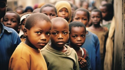 Empowering African Children Through Charitable Efforts - obrazy, fototapety, plakaty