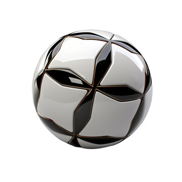 Soccer Ball Isolated on Transparent Background PNG, classic white and black soccer ball