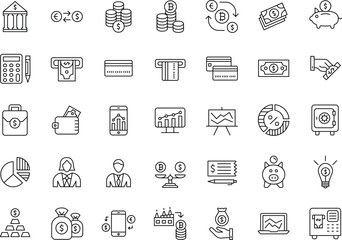 Finance Vector Flat Icons Pack	