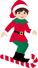 Cute retro Christmas elf 