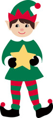 Cute retro Christmas elf 