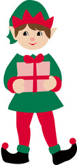 Cute retro Christmas elf 