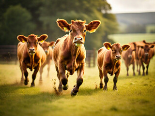 Animal farm, cow photography, generative ai