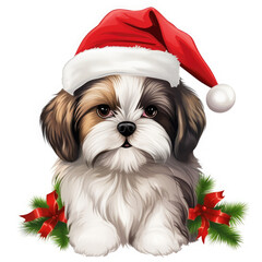 Christmas Shih Tzu