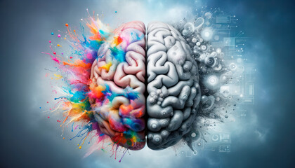 human brain concept. Generative AI