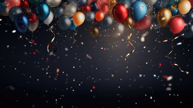 happy new year backgrounds free with ballons