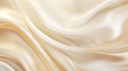 Luxury white gold liquid background with draps. AI generate