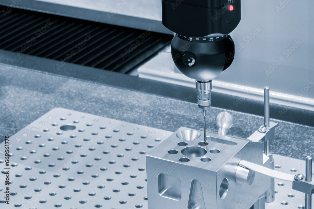 Poster quality control on milling cnc machine, coordinate measuring machine, quality control machine contro