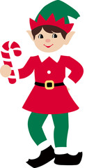 Cute retro Christmas elf 