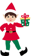 Cute retro Christmas elf 