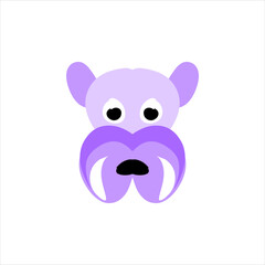 cute character head vector illustration for children educational use with different shapes and cute doll characters