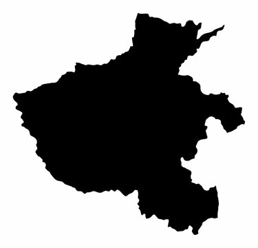 Henan Province map silhouette