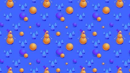 Merry Christmas and Happy New Year background for greeting cards, posters, holiday covers, banners and prints. Winter Landscape. Xmas template for web, social media. Vector Illustration