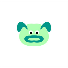 cute character head vector illustration for children educational use with different shapes and cute doll characters