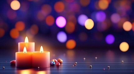 Romantic festive holiday evening. Diwali festival of lights. Holiday background Hindu Diwali or...