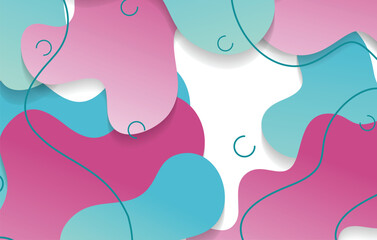 abstract gradient dynamic fluid shapes background design template