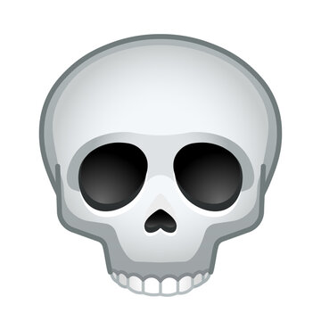 Simple bone skull Large size of emoji skull