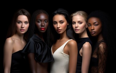 Obraz premium diverse group of beautiful woman