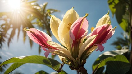 Exotic Elegance: Banana (Musa) Flowers in Natural Splendor