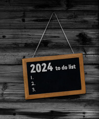 2024 to do list written on blackboard