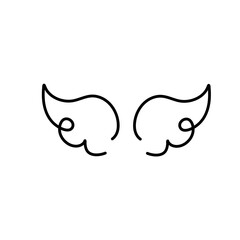 angel wings in heaven hawk feather wing pattern. Vector illustration 