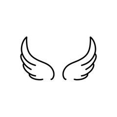 angel wings in heaven hawk feather wing pattern. Vector illustration 
