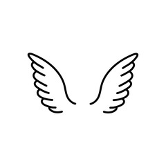 Obraz premium angel wings in heaven hawk feather wing pattern. Vector illustration 