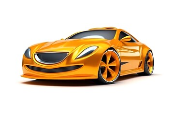 Fototapeta premium Not branded futuristic car in full frame