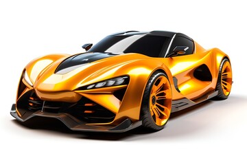 Not branded futuristic car in full frame