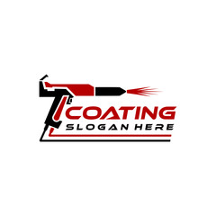 Spray Powder Coating Logo Design Template, coating finishing services company