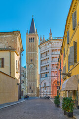 Parma and the Lombard Romanesque style architectures - obrazy, fototapety, plakaty