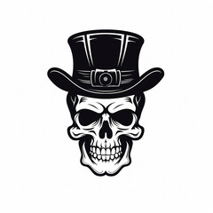 skull with a top hat